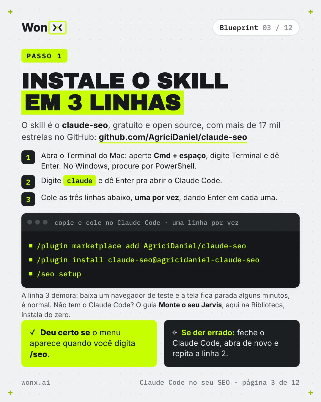 Página 3 de 12: É assim que o Claude Code otimiza o seu SEO de graça