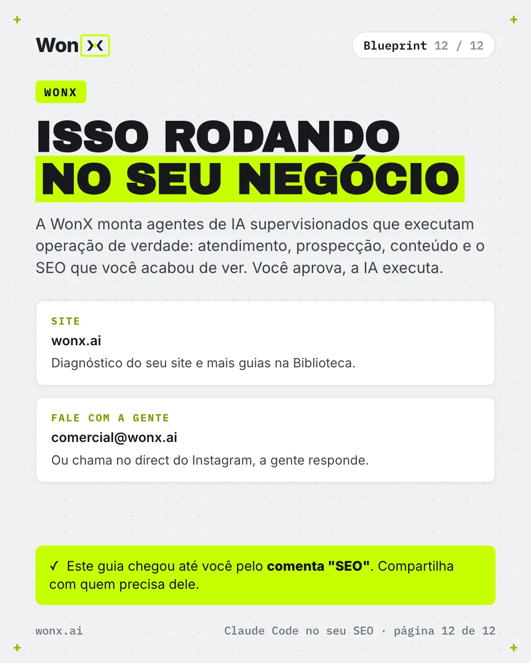 Página 12 de 12: É assim que o Claude Code otimiza o seu SEO de graça